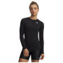 T-shirt femme Under Armour UA HG Authentics Comp LS noir