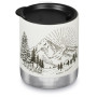Mug isotherme Klean Kanteen Camp Mug 12oz - 355 ml blanc / noir Matte White w/Mountain Graphic