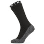 Chaussettes imperméables SealSkinz WP Warm Weather Soft Touch Mid noir / gris Black/GreyMarl/White