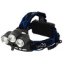 Lampe frontale Cattara LED 400lm (1x XM-L+2x XP-E) vert / bleu černá modrá