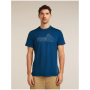 T-shirt fonctionnel homme Icebreaker Merino Blend 125 Cool-Lite™ Sphere SS Tee Beta bleu ATLANTIS