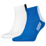 Chaussettes homme Puma Men Cat Block Quarter 2P blanc / bleu white