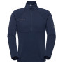 Sweat-shirt homme Mammut Taiss ML Half Zip Pull Men bleu foncé marine