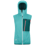 Gilet femme Ortovox Swisswool Piz Duan Vest W bleue Ice Waterfall