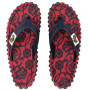 Tongs Gumbies Islander Flip-Flops - Red & Blue Rose