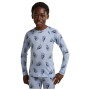 T-shirt fonctionnel enfant Icebreaker Kids M 200 Oasis LS Crewe Bear Tour AOP
