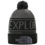 Bonnet The North Face Retro Tnf Pom Beanie noir / gris VanadisGrey/TnfBlack