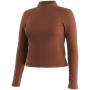 T-shirt fonctionnel femme Smartwool Women's Active Merino Movement Mock Neck brique Burnt Sienna