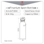 Bouteille Keith Titanium Titanium Sport Bottle 700 ml
