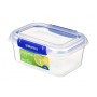 Boîte aliments Sistema Rectangle Klip It Plus 1l transparent Transparent, blue clips