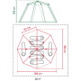 Grande tente familiale Coleman Cortes Octagon 8 Blue