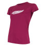T-shirt femme Sensor PT Coolmax Fresh Feather bordeau