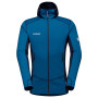 Sweatshirt fonctionnel homme Mammut Taiss Light ML Hooded Jacket Men bleu / bleue claire deep ice - marine 50554