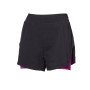 Short femme Progress Carrera Shorts 2v1 noir / rose černá/višňová