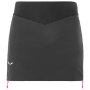 Jupe d'hiver femme Salewa Ortles Twr Stretch W Skirt vert BlackOut