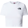 T-shirt femme The North Face Essential Cropped Slim Short Sleeve Tee blanc TNF WHITE