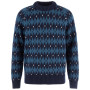 Chandail homme Fjällräven Övik Jacquard Knit M bleu Dark Navy-Indigo Blue