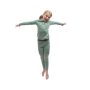 T-shirt fonctionnel enfant Sensor Merino DF Planet Basil Green