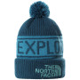 Bonnet The North Face Retro Tnf Pom Beanie bleue MontereyBlue/StormBlue