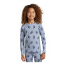 T-shirt fonctionnel enfant Icebreaker Kids M 200 Oasis LS Crewe Bear Tour AOP