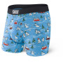 Caleçon Saxx Vibe Boxer Brief bleu / rouge / blanc BluePuckingAwesome