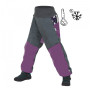 Pantalon softshell avec polaire enfants Unuo Basic Vzor violet / gris