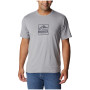 T-shirt homme Columbia Tech Trail™ Front Graphic SS Tee gris claire Cool Grey Hthr, Tested Tough PDX Graphic