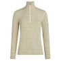 T-shirt fonctionnel femme Icebreaker Women M 260 Tech Vertex LS HZ AlpGeo beige / blanc Undyed/Cumin/J