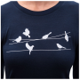 T-shirt technique à manches longues pour femme Sensor Merino Active Songbirds