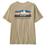 T-shirt homme Patagonia M's Fitz Roy Foothills T-Shirt gris / vert Weathered Stone