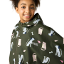 Manteau imperméable pour enfant Regatta Junior Changing Robe Dark Khaki Cat Dog