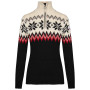 Pull femme Dale of Norway Myking Fem Sweater noir Black Raspberry Offwhite