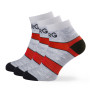 Chaussettes femme Warg Trail Low Wool 3-pack gris / rouge SvSedaCernoRedCerna