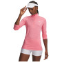 T-shirt fonctionnel femme Under Armour Tech 1/2 Zip- Twist rose Pink
