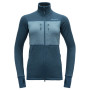 Veste polaire fonctionnelle femme Devold Egga Grid Merino Jkt bleu / bleue claire Flood/Moon