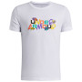 T-shirt fonctionnel enfant Under Armour UA B Patch Pack Wm SS White blanc / noir White / / Black