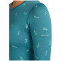 T-shirt fonctionnel femme Icebreaker Women Merino 200 Oasis LS Crewe Snow Day