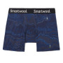 Caleçons fonctionnels homme Smartwool M Merino Print Boxer Brief Boxed bleu foncé deep navy digital summit print