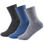 Chaussettes enfant Devold Daily Medium Kid Sock 3PK bleue KidMix