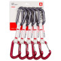 Set dégaines Ocún Hawk Qd Combi Bio-Dyn-Ring 15 mm 10 cm 5-Pack rouge / gris Red