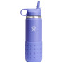 Bouteille enfant Hydro Flask Kids Wide Mouth 20 oz Straw Lid/Boot violet lupine