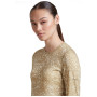 T-shirt fonctionnel femme Icebreaker Women M 200 Oasis LS Crewe Moss BloomAOP