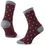 Chaussettes Warg Happy Merino W Mini Dots rouge / blanc Wine/White