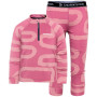 Sous-vêtements fonctionnels enfant Didriksons Jadis Kids Pr Set 5 Path Heather Pink rose Path Heather Pink