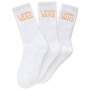 Chaussettes femme Vans Wm Classic Crew 6.5-10 3Pk blanc White/Coral Sands