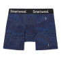 Caleçons fonctionnels homme Smartwool M Merino Print Boxer Brief Boxed bleue / noir Deep Navy Digital Summit Print