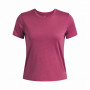 T-shirt femme Under Armour Launch Shortsleeve rose Red