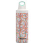 Gourde isotherme en acier inoxydable Kambukka Reno Insulated 500 ml blanc / orange Crazy for Dots