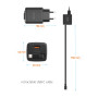 Adaptateur Swissten SlideCharge Gan 30W, 1X USB-A 18W