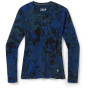 T-shirt fonctionnel femme Smartwool W Classic Thermal Merino BL Pattern CB bleue / noir blueberry hill marble
